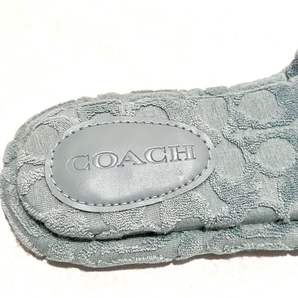 Coach Bridgett Sandal In Signature Terry Cloth Size 9.5 Aqua (Light Blue) - Picture 10 of 14